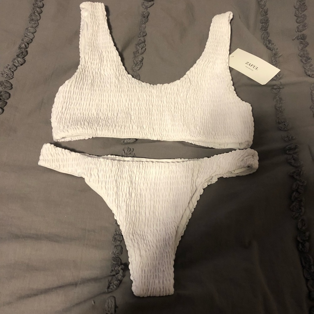 White zaful bikini